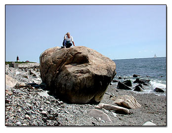 Big boulder at fishing spot